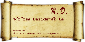 Mózsa Dezideráta névjegykártya